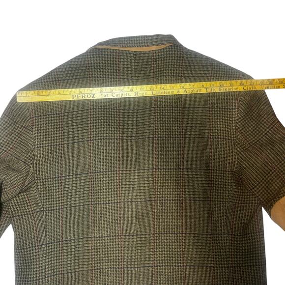 Vintage Nautica Wool Blazer Sport Coat Mens XL  Brown Herringbone Elbow Patch - Picture 8 of 13